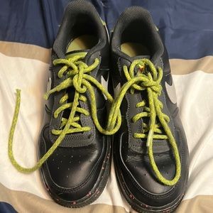 Air Force 1 Low GS black silver and green